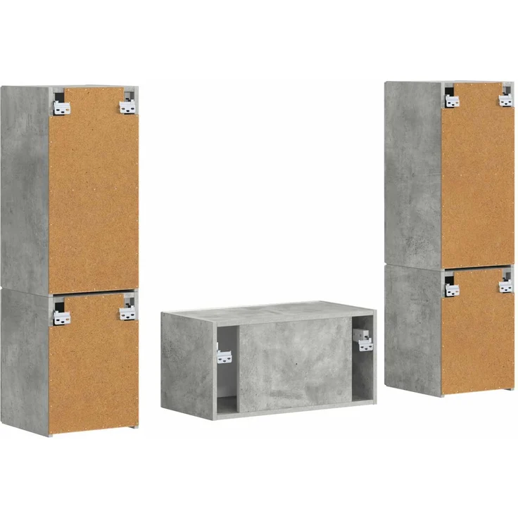 vidaXL TV-Schrankset 5 pcs Beton Grau Holzwerkstoff 3409099 – Bild 9
