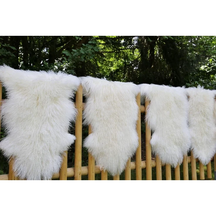 Lammfell Tibet Farbe: Weiß | Größe: 90-100 – Bild 7