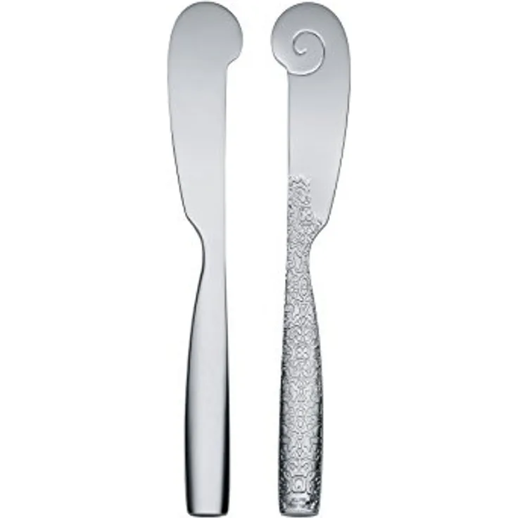 Alessi Dressed Buttermesser 6 Stück aus Edelstahl glänzend poliert