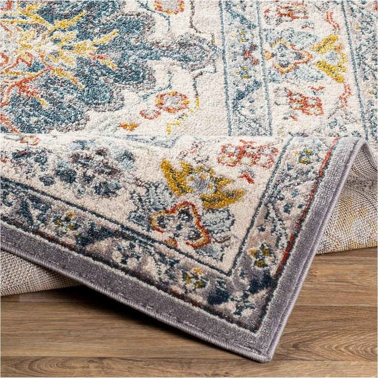 Livabliss Teppich CASABLANCA, rechteckig, Höhe: 12 mm, Vintage Orientteppich, Kurzflor Boho Wohnzimmerteppich, Läufer – Bild 2