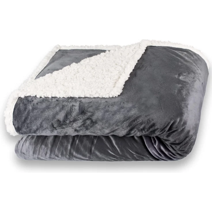Wohndecke Fantasia Kuscheldecke Doubleface Flausch XXL 220x240cm Sandy grau, CelinaTex, allergikergeeignet,bügelfrei,flauschig,kuschelweich,mollig warm – Bild 1