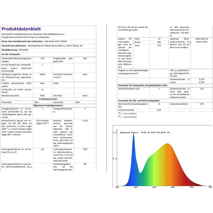 kalb Aufbauleuchte LED Schrankbeleuchtung Schwebetür Aufbauleuchte silbergrau 600mm, 3er Set neutralweiß, neutralweiß – Bild 9