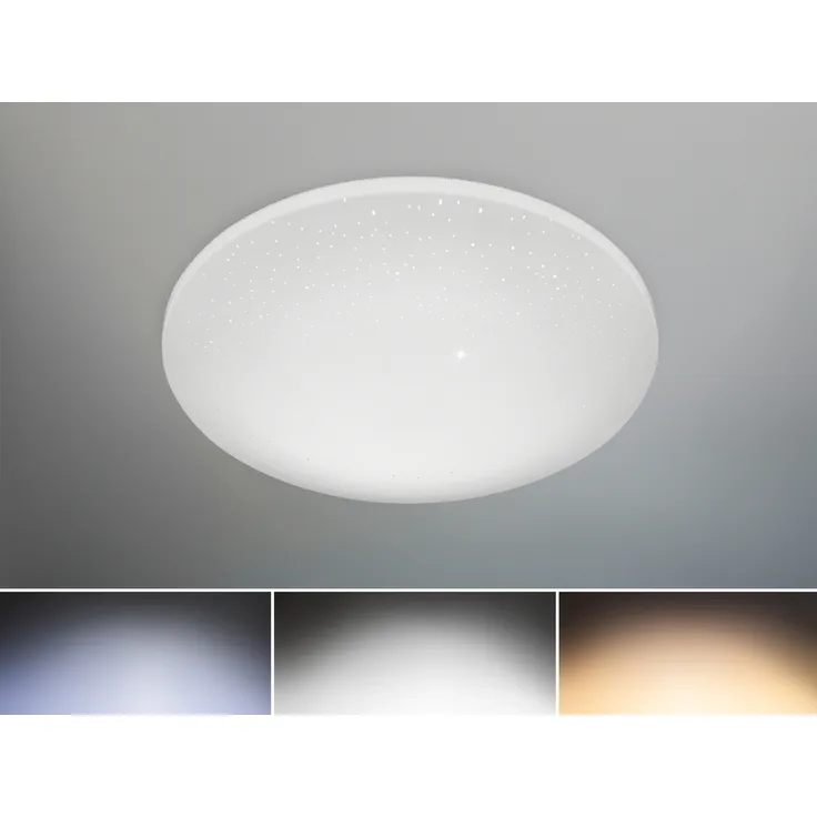 Dimmbare LED Deckenleuchte SILMA mit Fernbedienung & Sternenhimmel Ø 40cm