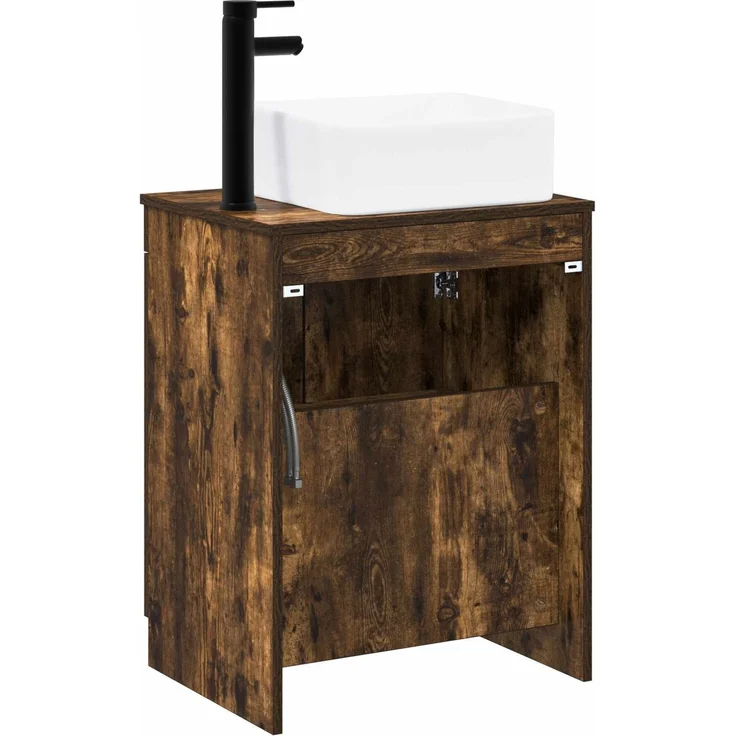 vidaXL Waschbeckenschrank Geräucherte Eiche 54 x 41 x 100 cm 3404236 – Bild 7