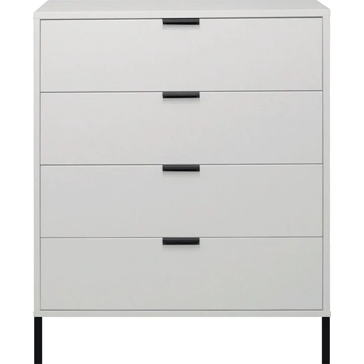 Kommode Erna 81x45x102 Kreidegrau matt Lack 14724-Q