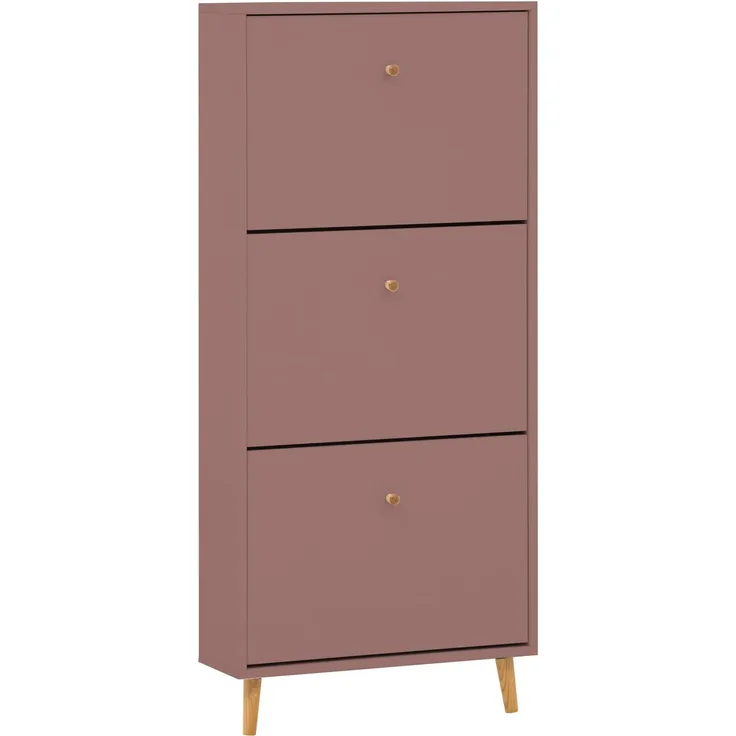 Schildmeyer Bjarne Schuhschrank 160905, Mauve, 59,8 x 19,5 x 131 cm, platzsparend durch geringe Tiefe