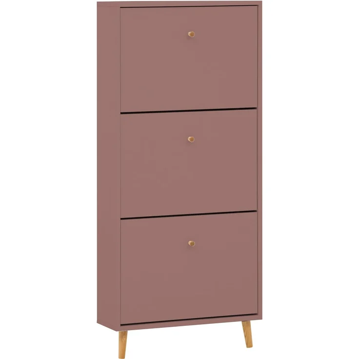Schildmeyer Bjarne Schuhschrank 160905, Mauve, 59,8 x 19,5 x 131 cm, platzsparend durch geringe Tiefe