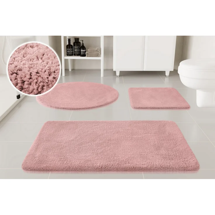 OTTO home Badematte Neele, Höhe 20 mm, rutschhemmend beschichtet, schnell trocknend, Polyester, rechteckig, Badteppich, getuftet, modern, Uni, antirutsch, flauschig, Hochflor – Bild 5