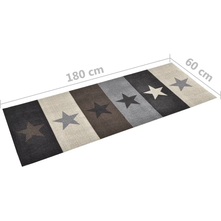 vidaXL Küchenbodenmatte Waschbar Stern 60x180 cm 315962 – Bild 5