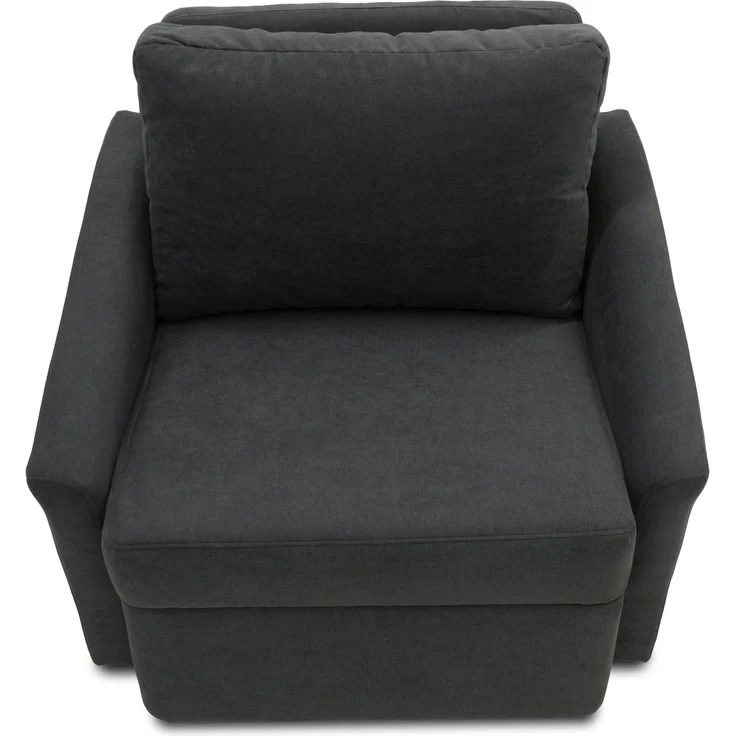 DOMO. collection Sessel Relax Box, Polstersessel mit Boxspringfederung und Schlaffunktion, Armsessel, Cocktailsessel, Loungesessel, 108 x 96 x 86 cm (BxTxH), dunkelgrau – Bild 6
