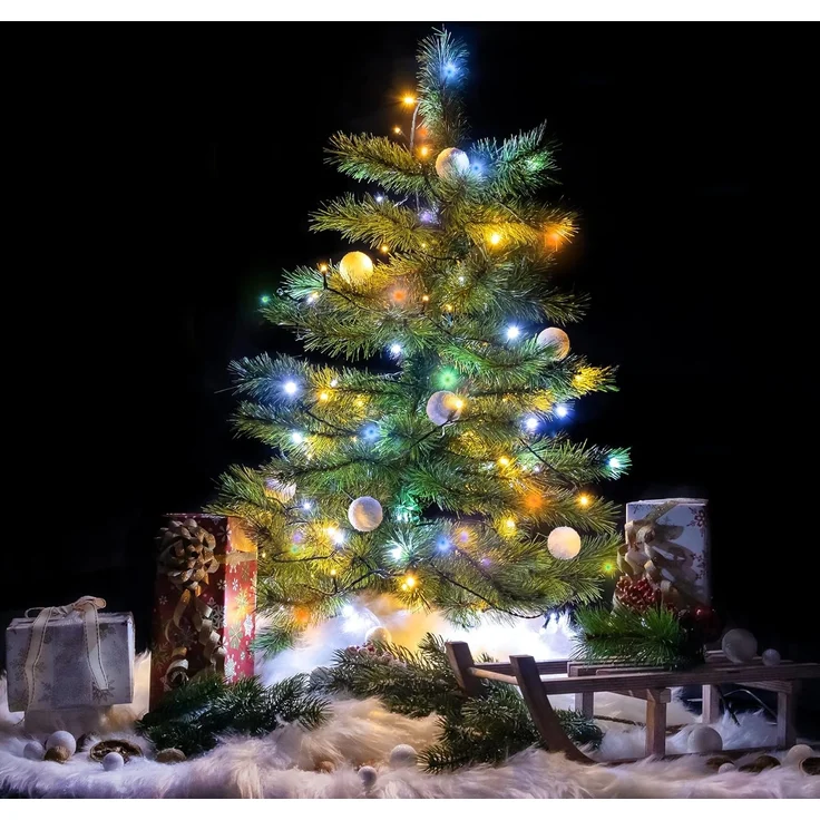 Idena LED-Lichterkette Idena 8325059 - LED Lichterkette mit 80 LEDs in Bunt, mit 8 Stunden – Bild 6