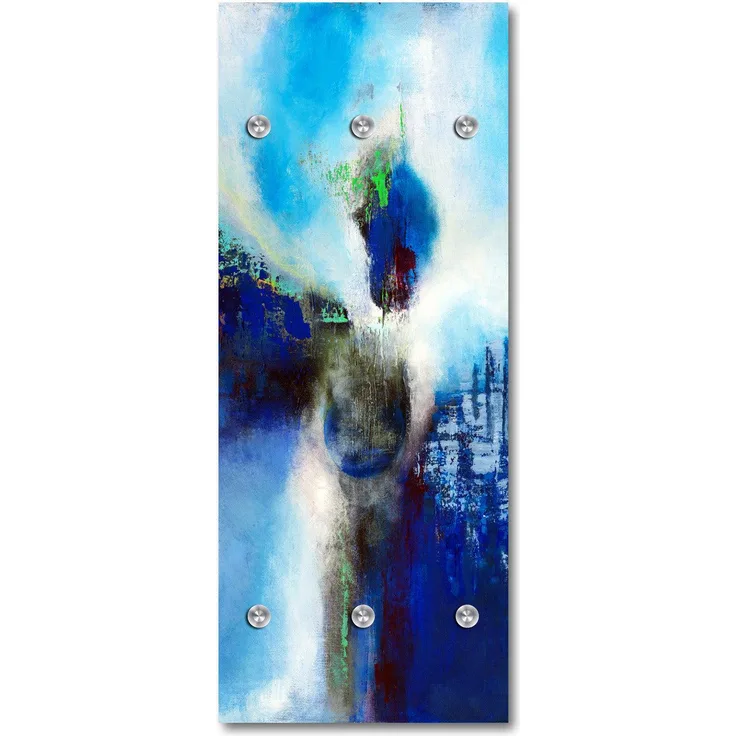 Queence Garderobe - "Margaux" Druck auf hochwertigem Arcylglas inkl. Edelstahlhaken und Aufhängung, Format: 50x120cm