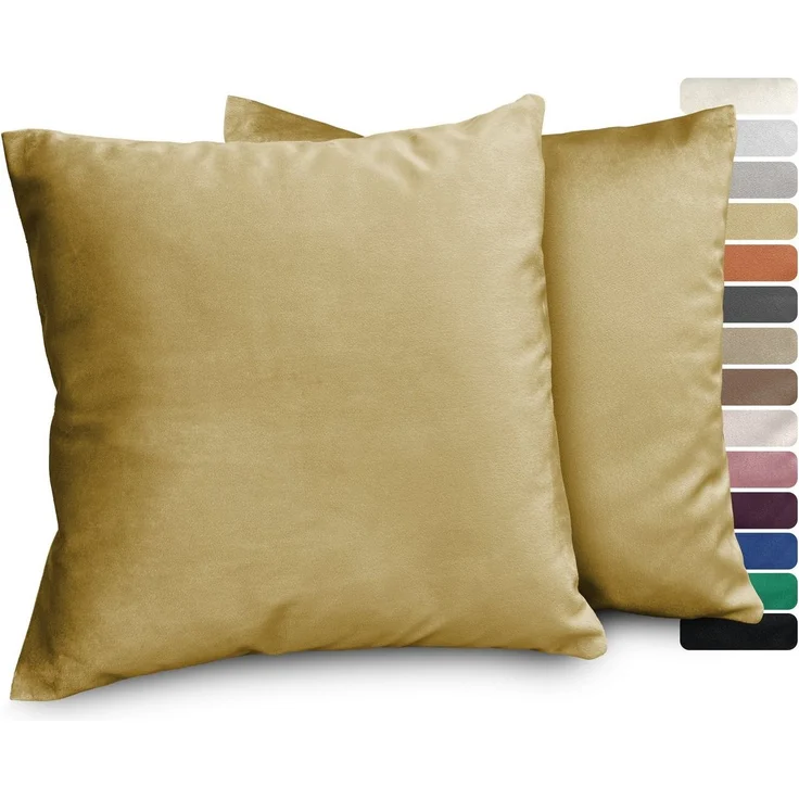 Beautex Kissenhüllen Samt Kissenhüllen 2er Set, Premium Kissenbezug, Sofa- und Dekokissen, (2 Stück) – Bild 1