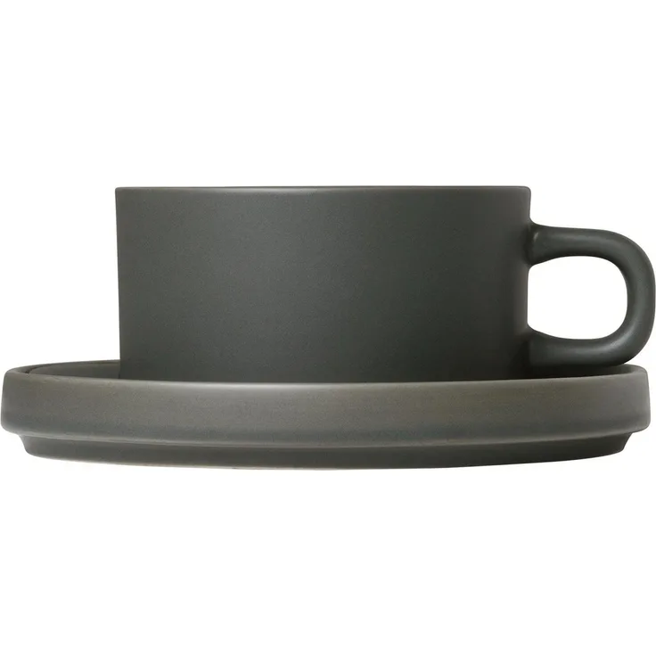 Blomus Pilar Set 2 Teetassen, Tasse, Becher, Trinkgefäß, Keramik, Agave green, 170 ml, 63910