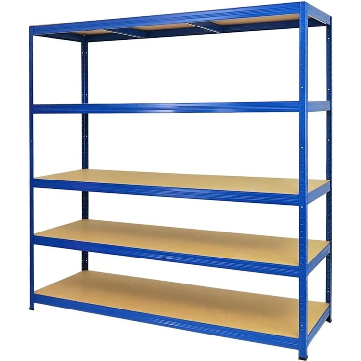 PROREGAL Mega Deal 4er-Set Schwerlastregal Giant Elephant 180 x 180 x 60 cm mit 5 Ebenen Fachlast 200kg Blau, Kellerregal, Steckregal, Garagenregal, Lagerregal – Bild 7