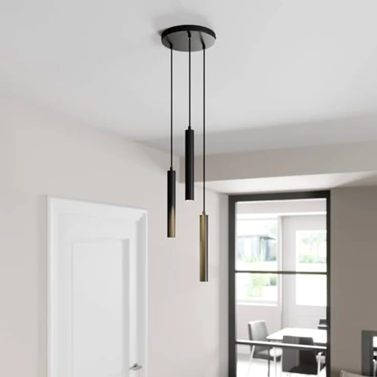 Arcchio LED-Pendelleuchte Franka, 3-flg., schwarz, Ø 24 cm, inklusive 3 x 4 W LED Leuchtmittel – Bild 3