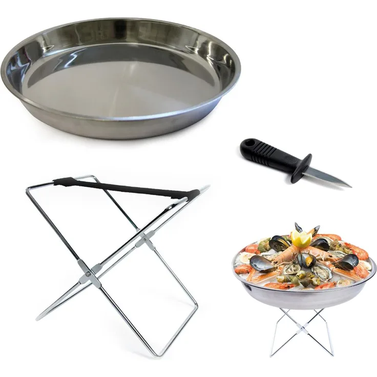 COOK CONCEPT Saveur & Dégustation Meeresfrüchte-Tablett, Stahl, One Size