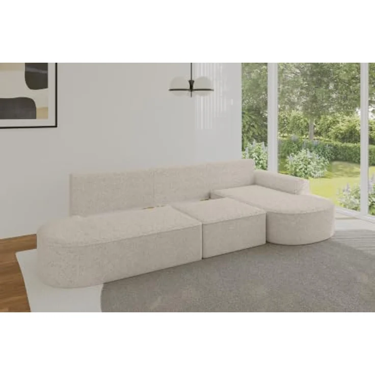 ALTDECOR Ecksofa MARI L2-S, L-Form Couch mit Schlaffunktion und Bettkasten, modern und stabil, grau – Bild 6
