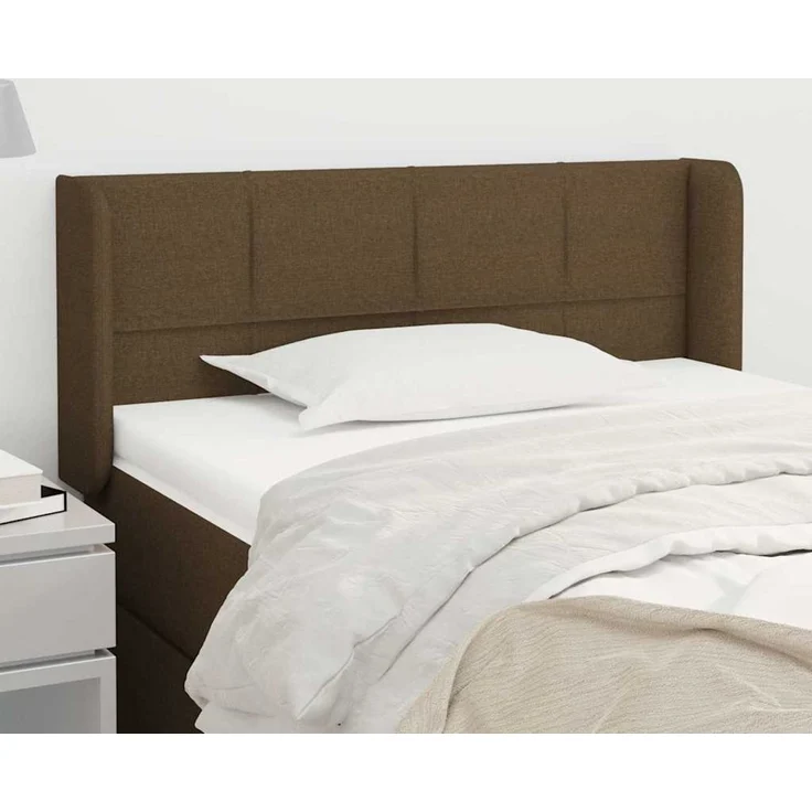 vidaXL Kopfteil mit Ohren Dunkelbraun 83x16x78/88 cm Stoff Braun (Art-Nr 3118745) – Bild 1