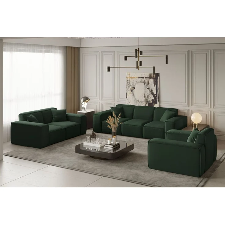 Sessel Designersessel CELES in Stoff Opera Velvet Grün – Bild 2