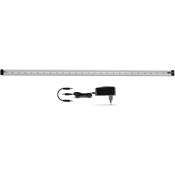 REV Unterbauleuchte Küche TS - LED Schrankbeleuchtung mit Sensor, 30.000h, 8,5W, 900lm, 800 x 25 x 10 mm, silber – Bild 1