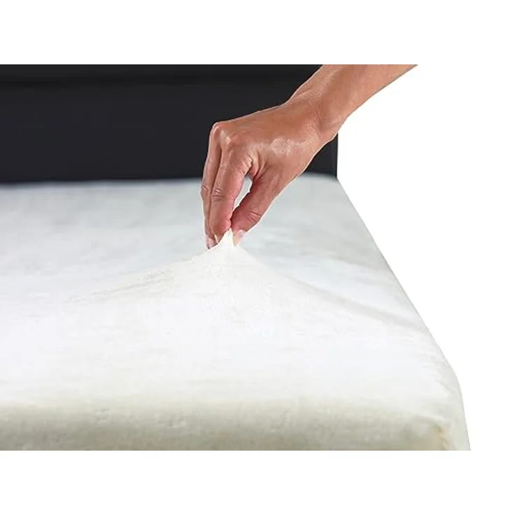 MALIKA® Premium warme Spannbettlaken Cashmere-Touch Bettlaken Jersey Fleece Spannbetttuch Laken, Farbe:Petrol, Größe:120x200 cm – Bild 10