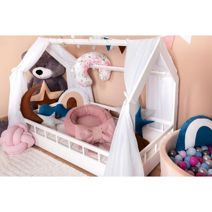 Kuschelnest Babynest Babynestchen Nestchen Reisebett Wickelauflage mit Schleife (Farbe: braun) – Bild 5