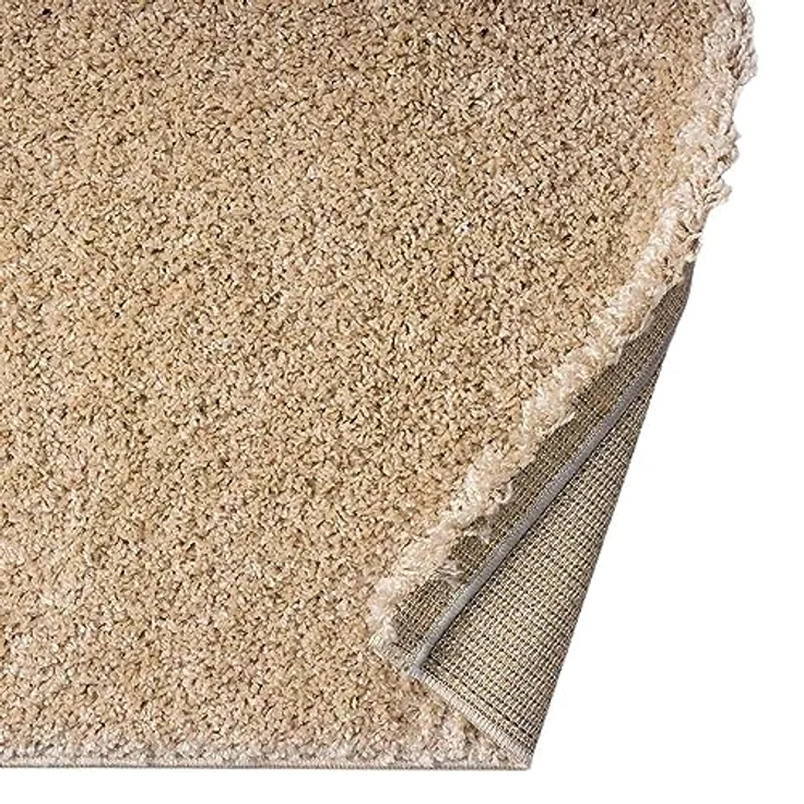 VIMODA Teppich Prime Shaggy Hochflor Langflor Einfarbig Modern Beige für Wohnzimmer, Schlafzimmer, küche, Maße:70x250 cm – Bild 5