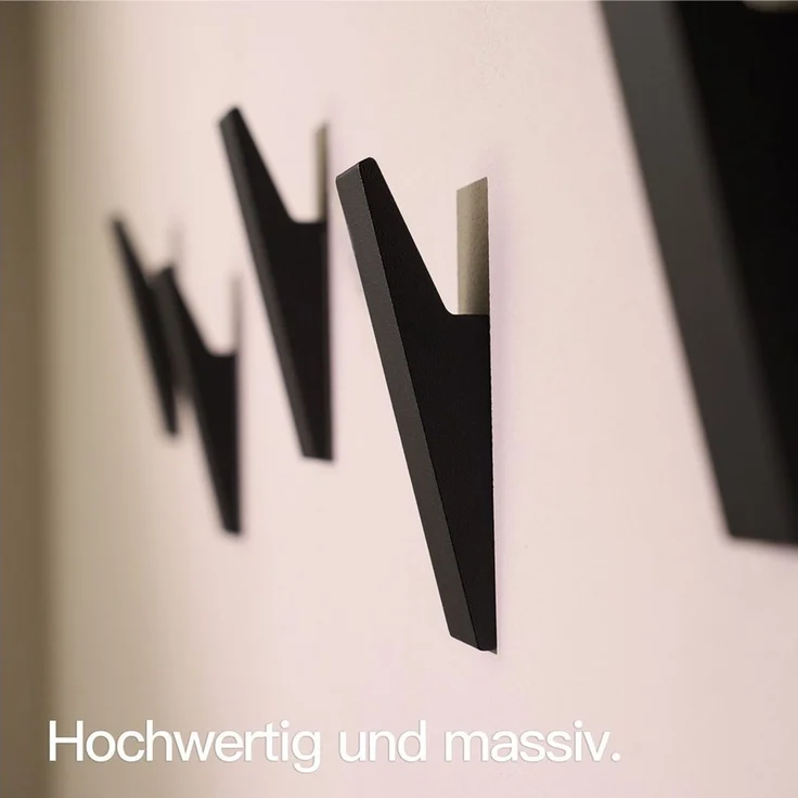 Designfabrik Hamburg Garderobenhaken Set mit versteckter Verschraubung (4 St) – Bild 2