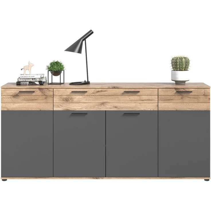 Sideboard Tomaso in Eiche und grau 200 cm – Bild 2