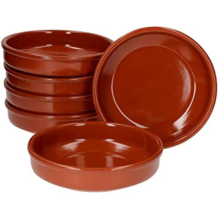 MamboCat Tapas-Schale 6er Set Cazuela Ton-Schale Bruno Ø 20cm Größe L Mittelalter, Ton