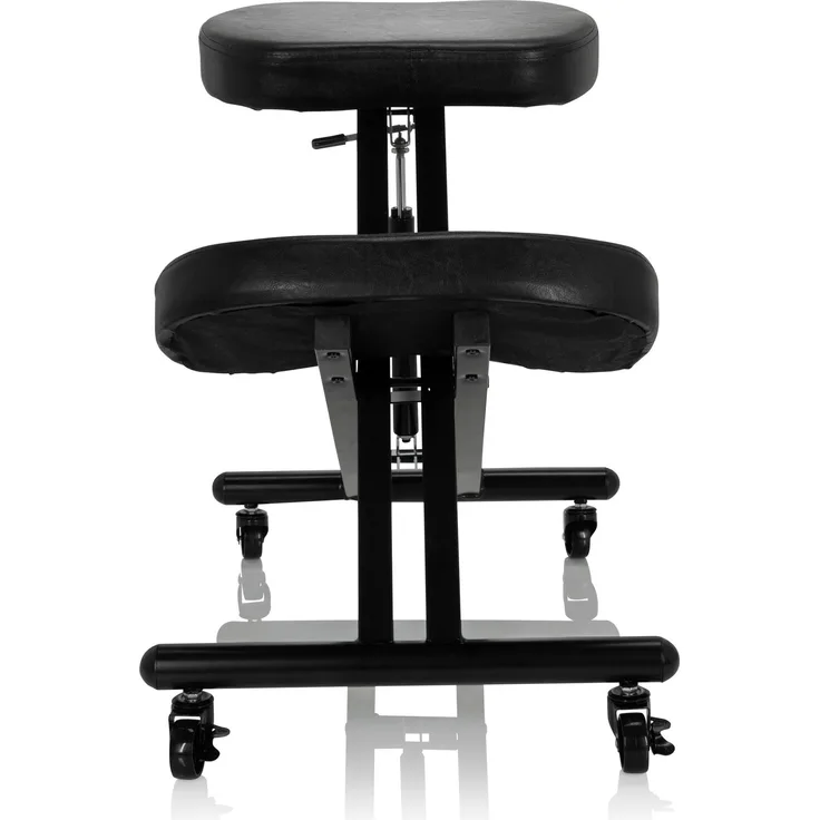 hjh OFFICE Arbeitsstuhl Arbeitshocker ORTHONI Kunstleder Schwarz