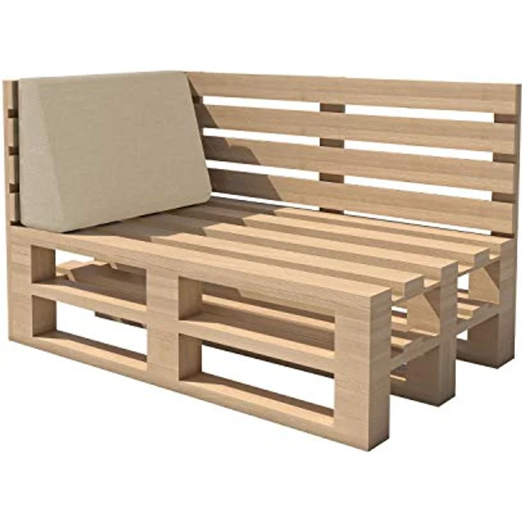 chilly pilley Palettenkissen Gartenkissen Palettenauflage Palettenpolster Indoor Outdoor Waschbar Abnehmbar Sitzkissen Rückenkissen (Seitenkissen 60 x 40 x 10/20, Creme) – Bild 2