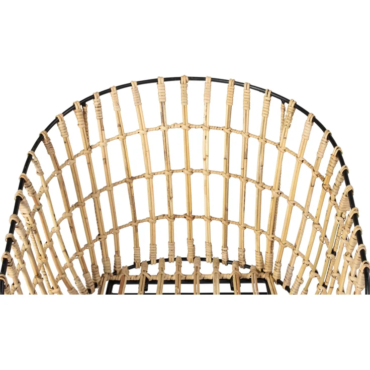 Esszimmerstuhl Armlehnenstuhl Rattan Farbe natur inkl. Kissen LIMA 80548219 – Bild 6