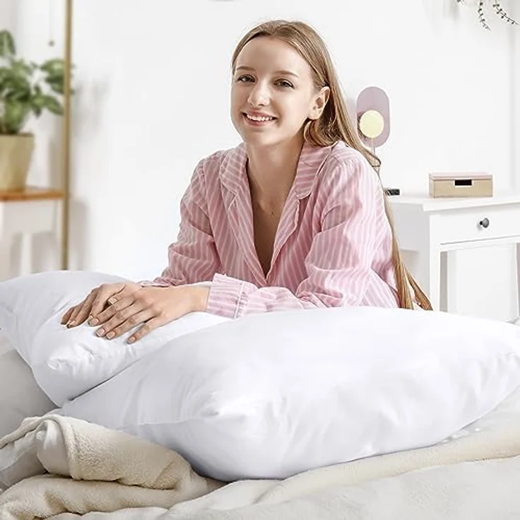 Utopia Bedding 2er Set Kissenfüllung 80 x 80 cm, Innenkissen Füllkissen Kopfkissen Sofakissen (Weiß) – Bild 9