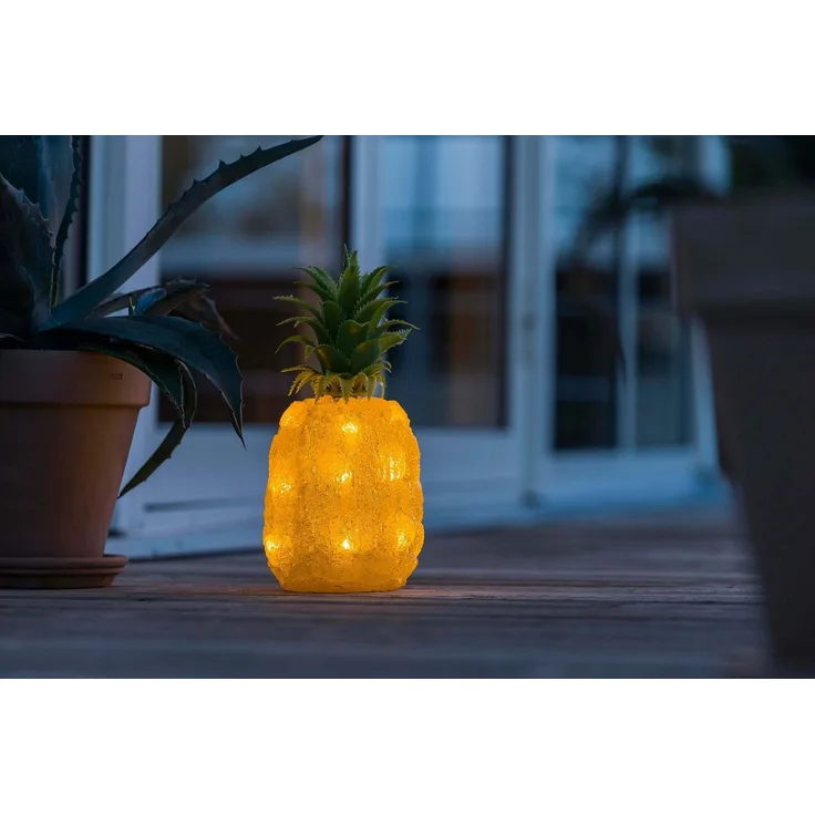 KONSTSMIDE No. 6277-103 LED Acryl Ananas 16 warmweiße Dioden IP 44 weißes Kabel
