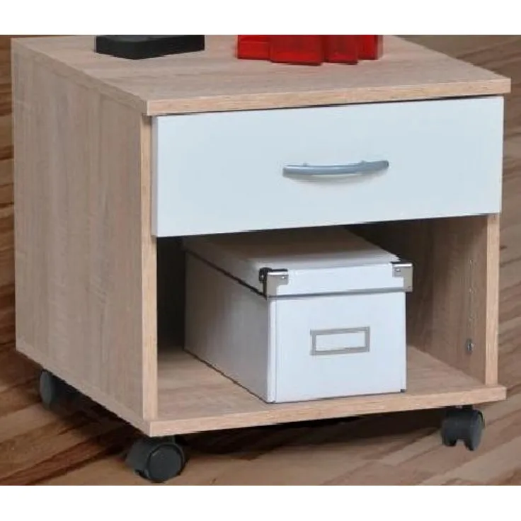 Rollcontainer Schubcontainer sonoma eiche weiss Nachtschrank - (1968)