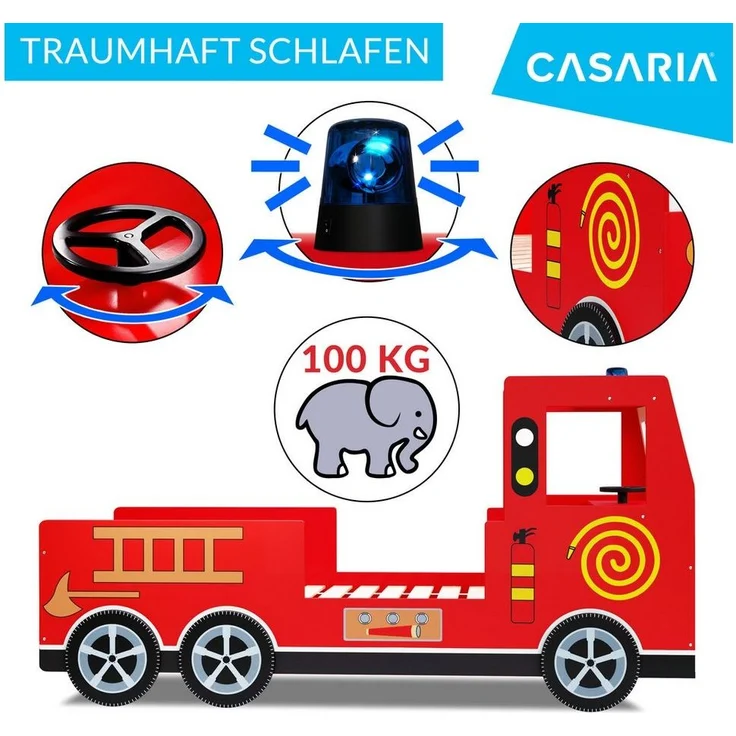 Feuerwehrbett 90x200 cm – Bild 2