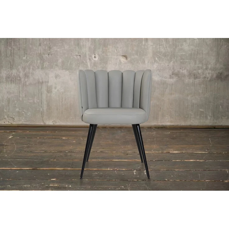 KAWOLA Stuhl JADA Esszimmerstuhl Leder grau 79 x 55 x 59 cm – Bild 2