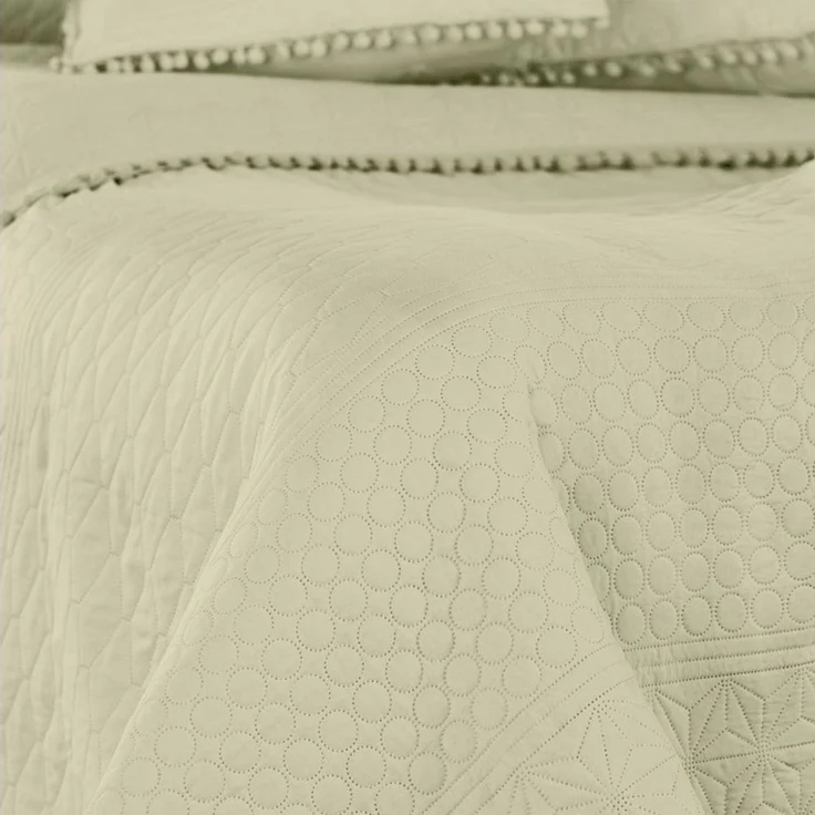 texpot Tagesdecke Wohndecke Pompons und Steppung Wendefunktion