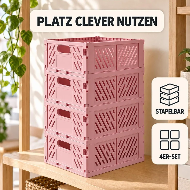 Relaxdays Klappbox 4er Set – Bild 6