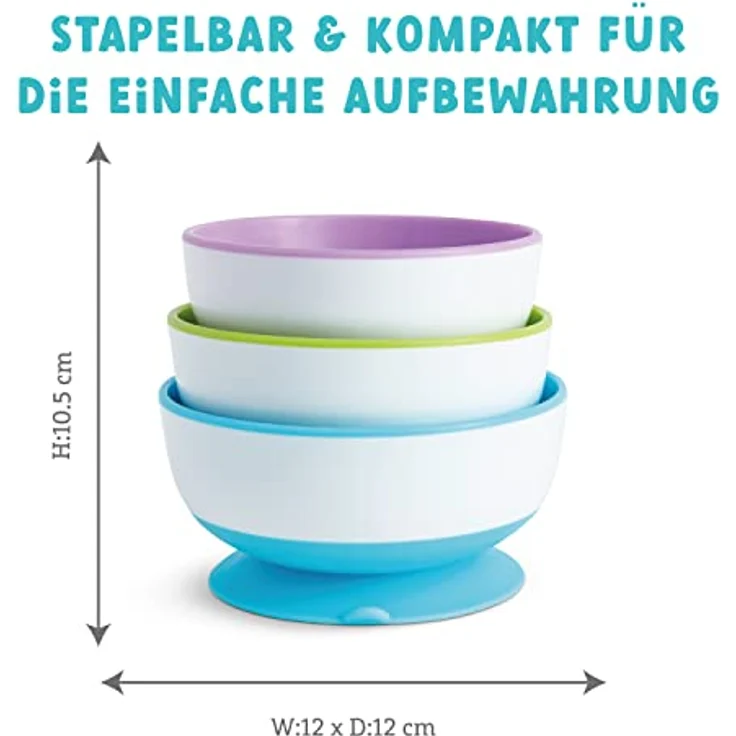 Munchkin Stay Put Suction Schüsselset 3 Stück Viol – Bild 4