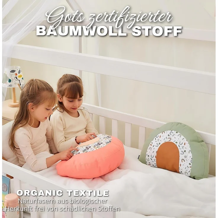 Alavya Home® Dekokissen Kinderkissen Regenbogen - D40 cm I Kuschelkissen Flauschig mit Füllung, Kinderkissen Zierkissen für Babyzimmer Kinderzimmer Deko - 40 x 30 cm – Bild 9