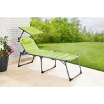 Norma Solax-Sunshine XXL-Komfort-Sonnenliege, gepolstert mit Kissen, Aluminium, 5-fach verstellbar, apfelgrün