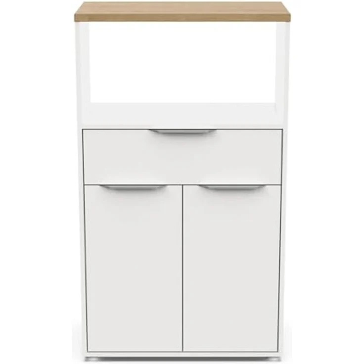 habeig Kücheninsel Küchenschrank Abstellschrank Küchenmöbel weiß 123x70cm, hochwertige dicke Materialien – Bild 6