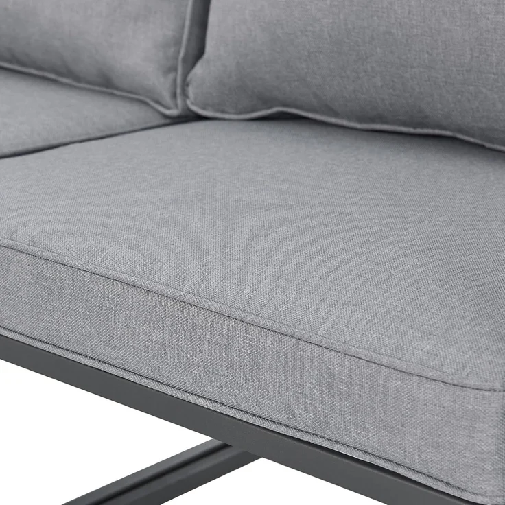 SVITA Gartenlounge-Set DETROIT, (Modul-Set), Gartenmöbel Flexibel Sofa Tisch Sessel Ottoman – Bild 9