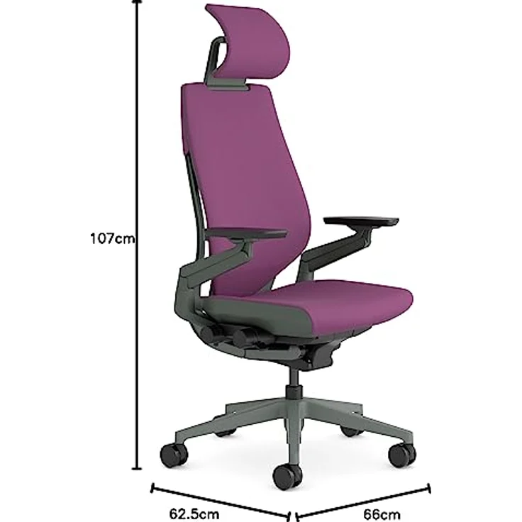 Steelcase Gesture Bürostühle, Stainless Steel, Lila, One Size – Bild 12