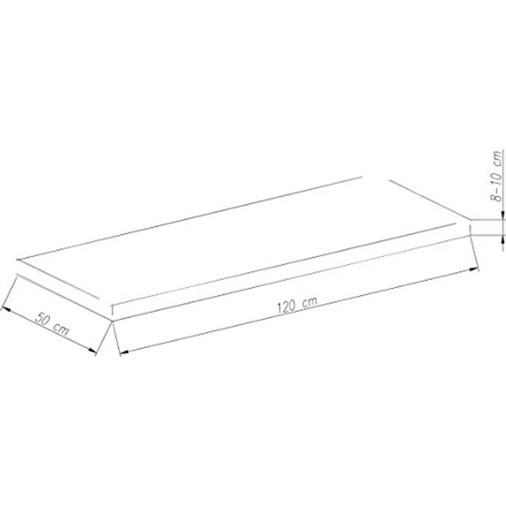 Chicreat Bankkissen 120 x 50 x 8 cm, Hellgrau – Bild 4