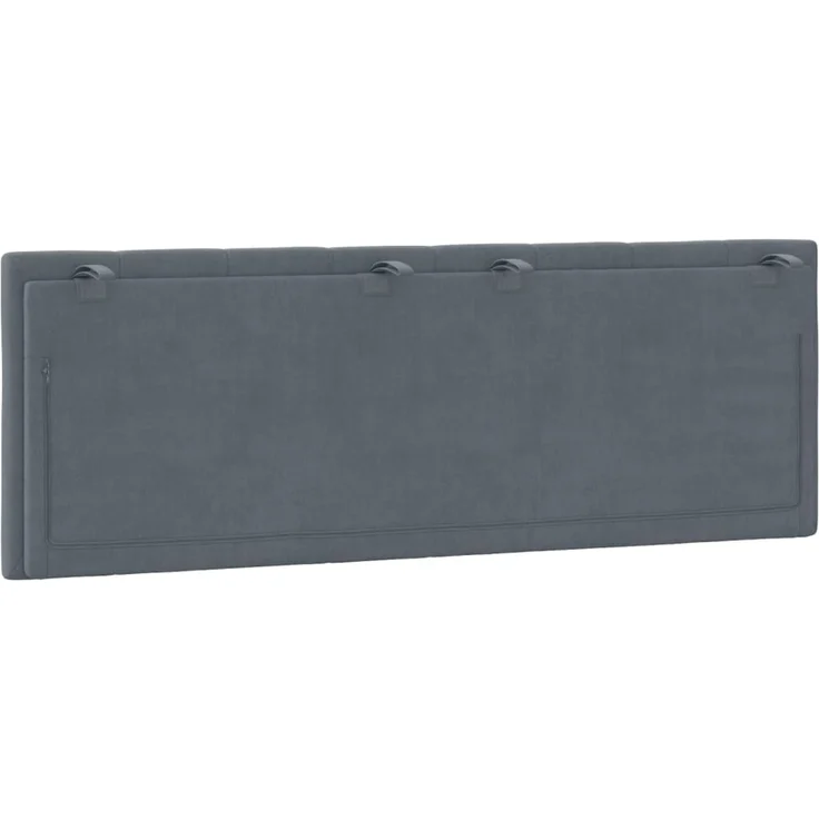 vidaXL Kopfteil-Kissen Dunkelgrau 120 cm Samt 374662 – Bild 7