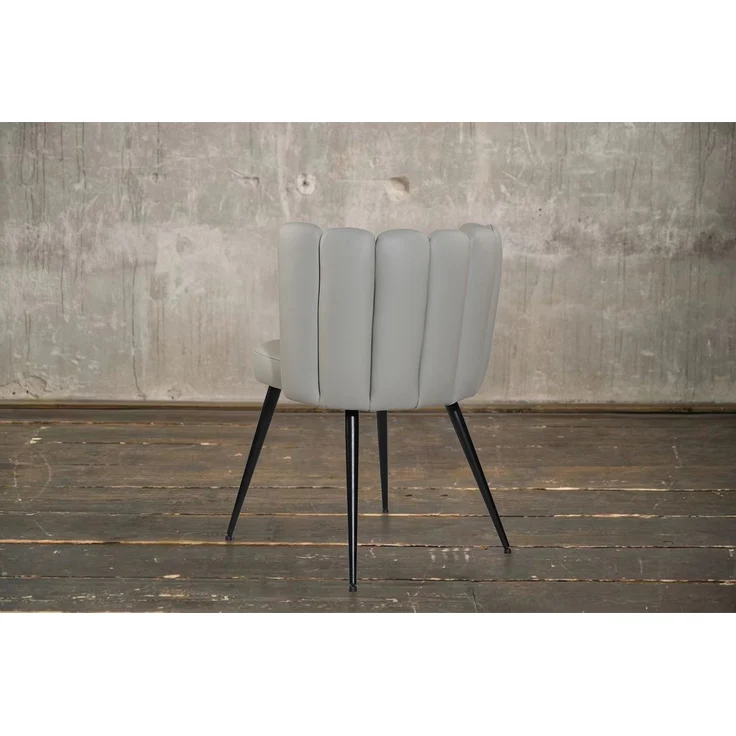 KAWOLA Stuhl JADA Esszimmerstuhl Leder grau 79 x 55 x 59 cm – Bild 5